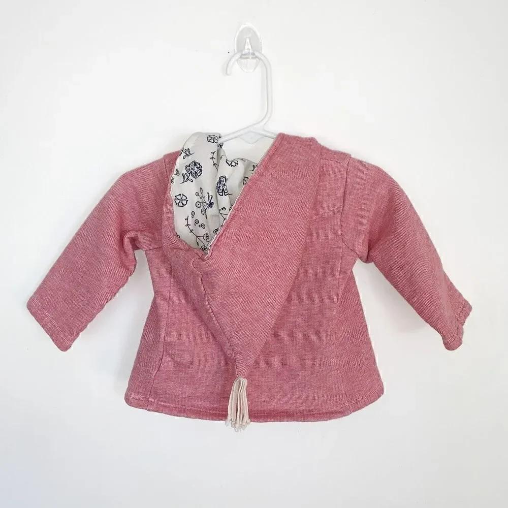 Hazel Village pink Elf fleece lined hooded jacket